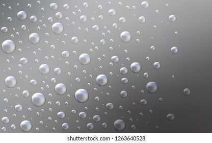 Light Gray vector pattern with spheres. Beautiful colored illustration with blurred circles in nature style. The pattern can be used for aqua ad, booklets.