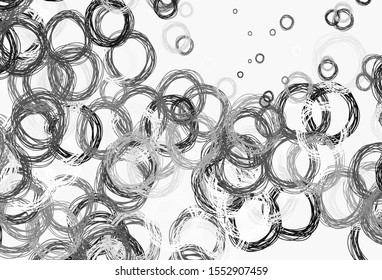 Light Gray vector pattern with spheres. Blurred decorative design in abstract style with bubbles. New template for your brand book.