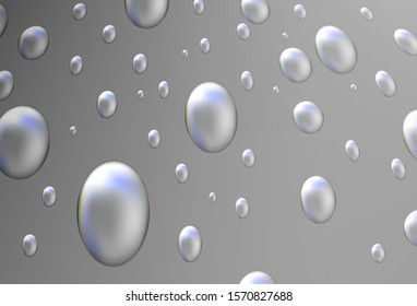 Light Gray vector pattern with spheres. Blurred decorative design in abstract style with bubbles. The pattern can be used for ads, leaflets of liquid.