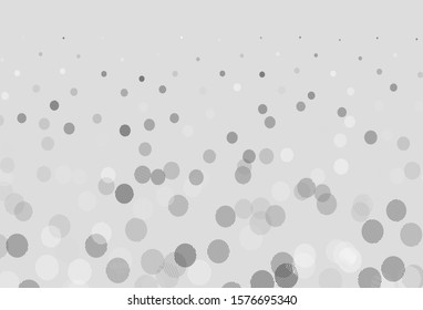 Light Gray vector pattern with spheres. Modern abstract illustration with colorful water drops. Design for poster, banner of websites.