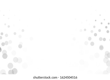 Light Gray vector pattern with spheres. Modern abstract illustration with colorful water drops. Design for your business advert.