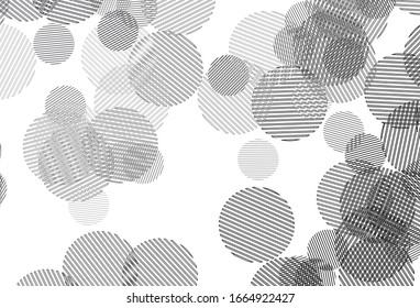 Light Gray vector pattern with spheres. Abstract illustration with colored bubbles in nature style. Pattern for ads, leaflets.