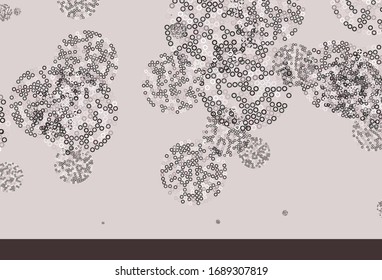Light Gray vector pattern with spheres. Blurred bubbles on abstract background with colorful gradient. Pattern for ads, leaflets.