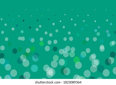 Light Gray vector pattern with spheres. Glitter abstract illustration with blurred drops of rain. Pattern for futuristic ad, booklets.