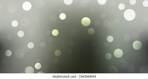 Light gray vector pattern with spheres. Abstract illustration with colorful spots in nature style. Pattern for websites.