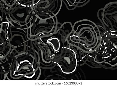 Light Gray vector pattern with wry lines. Colorful geometric sample with gradient lines.  A new texture for your  ad, booklets, leaflets.