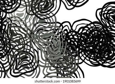 Light Gray vector pattern with wry lines. Colorful geometric sample with gradient lines.  A new texture for your  ad, booklets, leaflets.