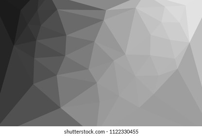 Light Gray vector polygon abstract backdrop with a heart in a centre. Abstract illustration with an elegant triangles. New template for your brand book.