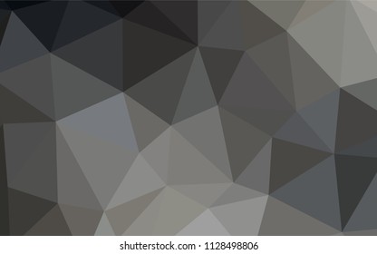 Light Gray vector polygon abstract background. Colorful illustration in polygonal style with gradient. Best triangular design for your business.