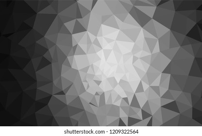 Light Gray vector polygon abstract layout. Triangular geometric sample with gradient.  Brand new style for your business design.