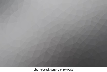 Light Gray vector polygon abstract backdrop. Geometric illustration in Origami style with gradient.  Completely new template for your banner.
