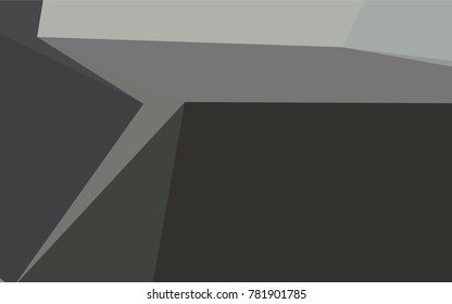 Light Gray vector polygon abstract template. A sample with polygonal shapes. Triangular pattern for your business design.
