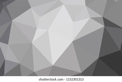 Light Gray vector polygonal background. Glitter abstract illustration with an elegant triangles. Template for cell phone's backgrounds.