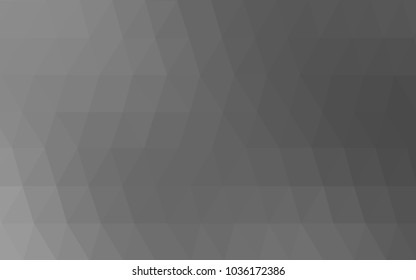 Light Gray vector polygonal illustration, which consist of triangles. Triangular design for your business. Creative geometric background in Origami style with gradient