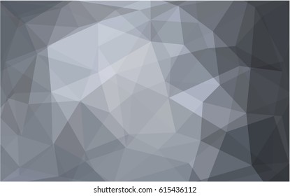 Light Gray vector polygonal illustration, which consist of triangles. Triangular design for your business. Creative geometric background in Origami style with gradient