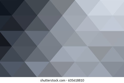 Light Gray vector polygonal illustration, which consist of triangles. Triangular design for your business. Creative geometric background in Origami style with gradient