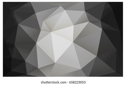Light Gray vector polygonal illustration, which consist of triangles. Triangular pattern for your business design. Geometric background in Origami style with gradient. 