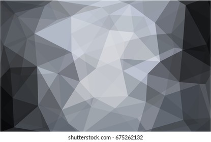 Light Gray vector polygonal illustration, which consist of triangles. Triangular design for your business. Creative geometric background in Origami style with gradient
