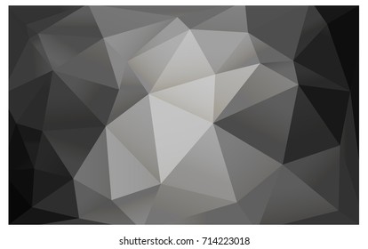Light Gray vector polygonal illustration, which consist of triangles. Triangular design for your business. Creative geometric background in Origami style with gradient