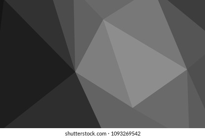 Light Gray vector polygonal pattern. Shining polygonal illustration, which consist of triangles. Best triangular design for your business.