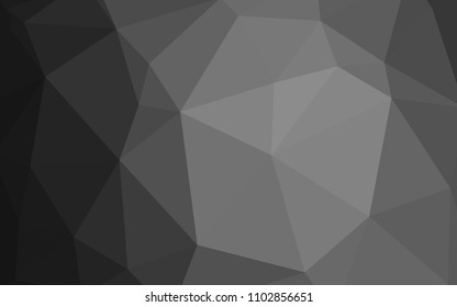 Light Gray vector polygonal pattern. Creative geometric illustration in Origami style with gradient. Textured pattern for your backgrounds.