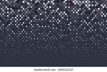 Light Gray vector red banner with set of circles, dots. Donuts Background. Creative Design Template. Technological halftone illustration.