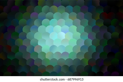 Light Gray vector red banner with set of circles, dots. Donuts Background. Creative Design Template. Technological halftone illustration.
