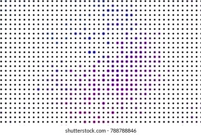Light Gray vector red banner with set of circles, dots. Donuts Background. Creative Design Template. Technological halftone illustration.