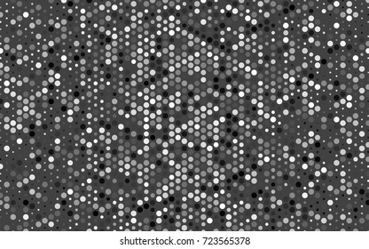 Light Gray vector red pattern of geometric circles, shapes. Colorful mosaic banner. Geometric background with colored disks.