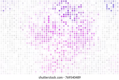 Light Gray vector red pattern of geometric circles, shapes. Colorful mosaic banner. Geometric background with colored disks.