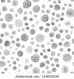 Light Gray vector seamless abstract doodle wallpaper. Creative illustration in blurred style with flowers. A new texture for your design.