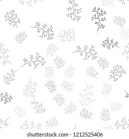 Light Gray vector seamless abstract pattern with branches. Modern abstract illustration with leaves and branches. Design for wallpaper, fabric makers.
