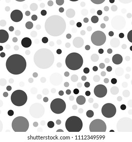 Light Gray vector seamless backdrop with dots. Beautiful colored illustration with blurred circles in nature style. New design for ad, poster, banner of your website.