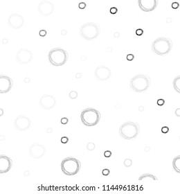 Light Gray vector seamless backdrop with dots. Blurred bubbles on abstract background with colorful gradient. Pattern can be used for futuristic ad, booklets.