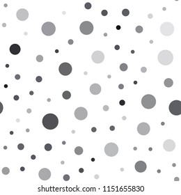 Light Gray vector seamless backdrop with dots. Glitter abstract illustration with blurred drops of rain. Template for business cards, websites.