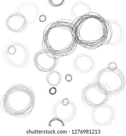 Light Gray vector seamless backdrop with dots. Blurred decorative design in abstract style with bubbles. Pattern for trendy fabric, wallpapers.