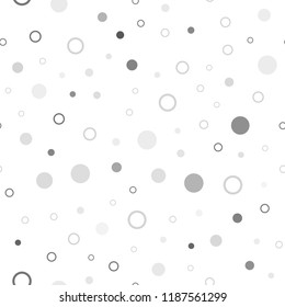 Light Gray vector seamless background with bubbles. Modern abstract illustration with colorful water drops. Pattern for trendy fabric, wallpapers.