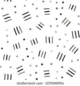 Light Gray vector seamless cover with abstract shapes. Trendy seamless illustration with abstract lines. Pattern for trendy fabric, wallpapers.