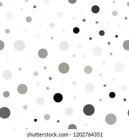 Light Gray vector seamless cover with spots. Glitter abstract illustration with blurred drops of rain. Pattern for design of fabric, wallpapers.