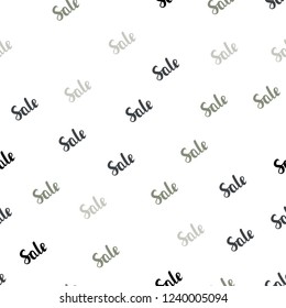 Light Gray vector seamless cover with symbols of sales. Shining colorful illustration with isolated selling prices. Backdrop for ads, leaflets of Black Friday.