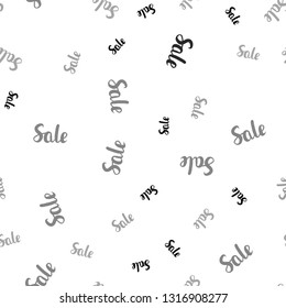 Light Gray vector seamless cover with symbols of sales. Gradient illustration with discount signs on white backdrop. Backdrop for mega promotions, discounts.