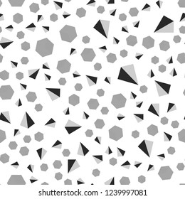 Light Gray vector seamless, isometric background with triangles, cubes. Glitter abstract illustration with squares, lines. Pattern for trendy fabric, wallpapers.