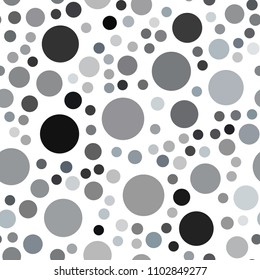Light Gray vector seamless layout with circle shapes. Beautiful colored illustration with blurred circles in nature style. Pattern can be used for ads, leaflets.