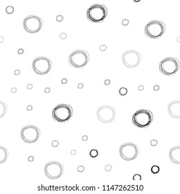 Light Gray vector seamless layout with circle shapes. Illustration with set of shining colorful abstract circles. Pattern can be used as texture of wallpapers.