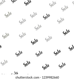 Light Gray vector seamless layout with discount words. Abstract illustration with colorful gradient symbols of sales. Design for business ads, commercials.