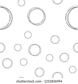 Light Gray vector seamless layout with circle shapes. Blurred decorative design in abstract style with bubbles. Texture for window blinds, curtains.