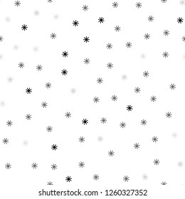 Light Gray vector seamless layout with bright snowflakes. Colorful snowflakes with gradient on abstract background. Design for wallpaper, fabric makers.