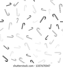 Light Gray vector seamless layout with christmas sweet desserts.