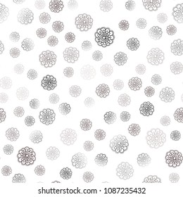 Light Gray vector seamless natural abstract background. Creative illustration in blurred style with flowers. Doodle design can be used for your web site.