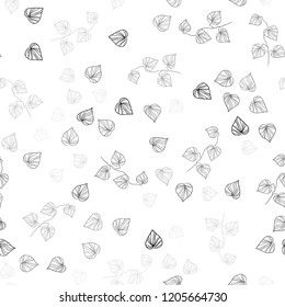 Light Gray vector seamless natural pattern with leaves. Brand new colored illustration in blurry style with leaves. Design for textile, fabric, wallpapers.